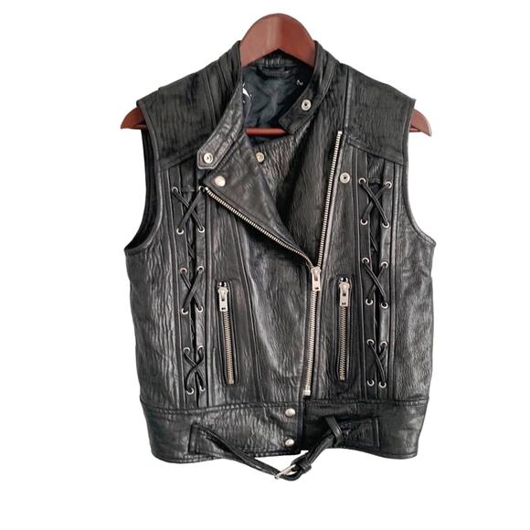 IRO Leather Vest Small Black NWT - Picture 4 of 10